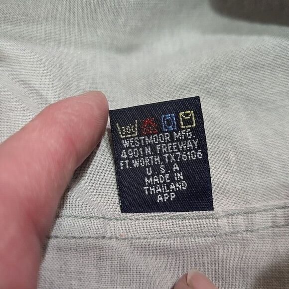 VTG Panhandle Slim SnapButton Shirt SzLg Mens Aztec SouthWestern Longsleeve DUNN - Picture 15 of 16